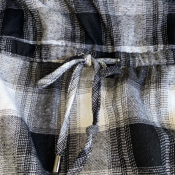 Hummingbird Women’s Small Black Mini Plaid Wrap Around Dress High Low Pockets - Picture 6 of 8